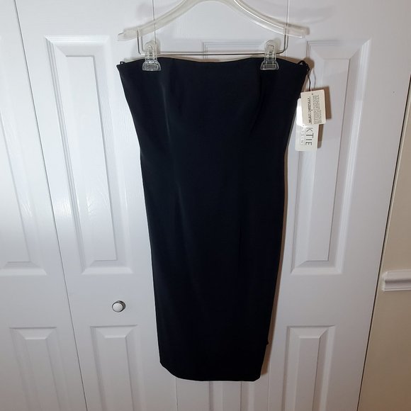 Oleg Cassini Black Strapless Cocktail Dress Size 12 NWT - Picture 5 of 14
